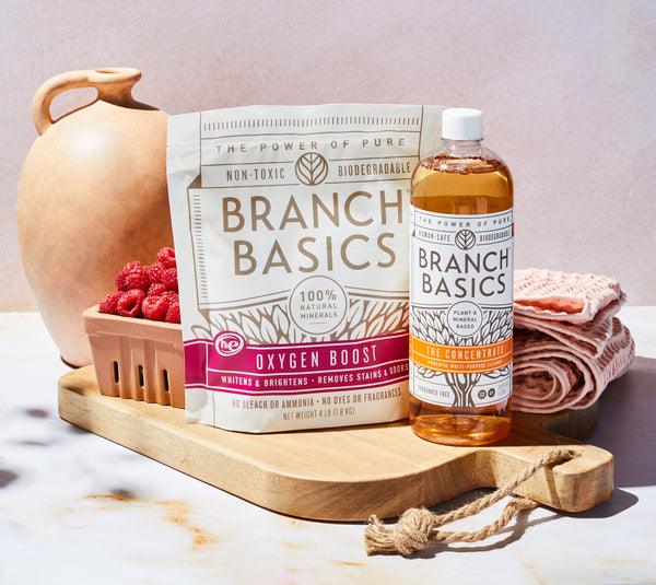 The cleaning power of Branch Basics Concentrate and Oxygen Boost