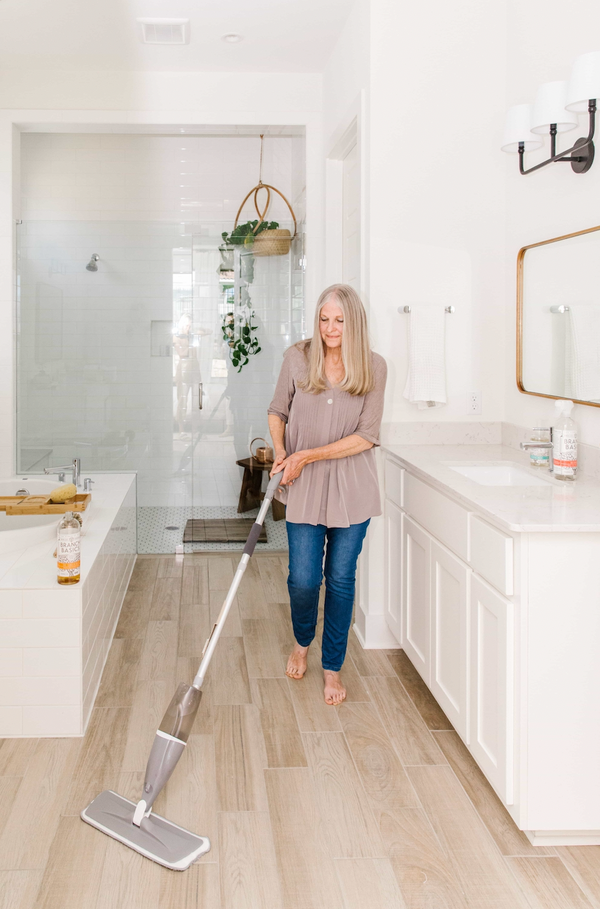 How to clean and care for vinyl plank flooring naturally with Branch Basics